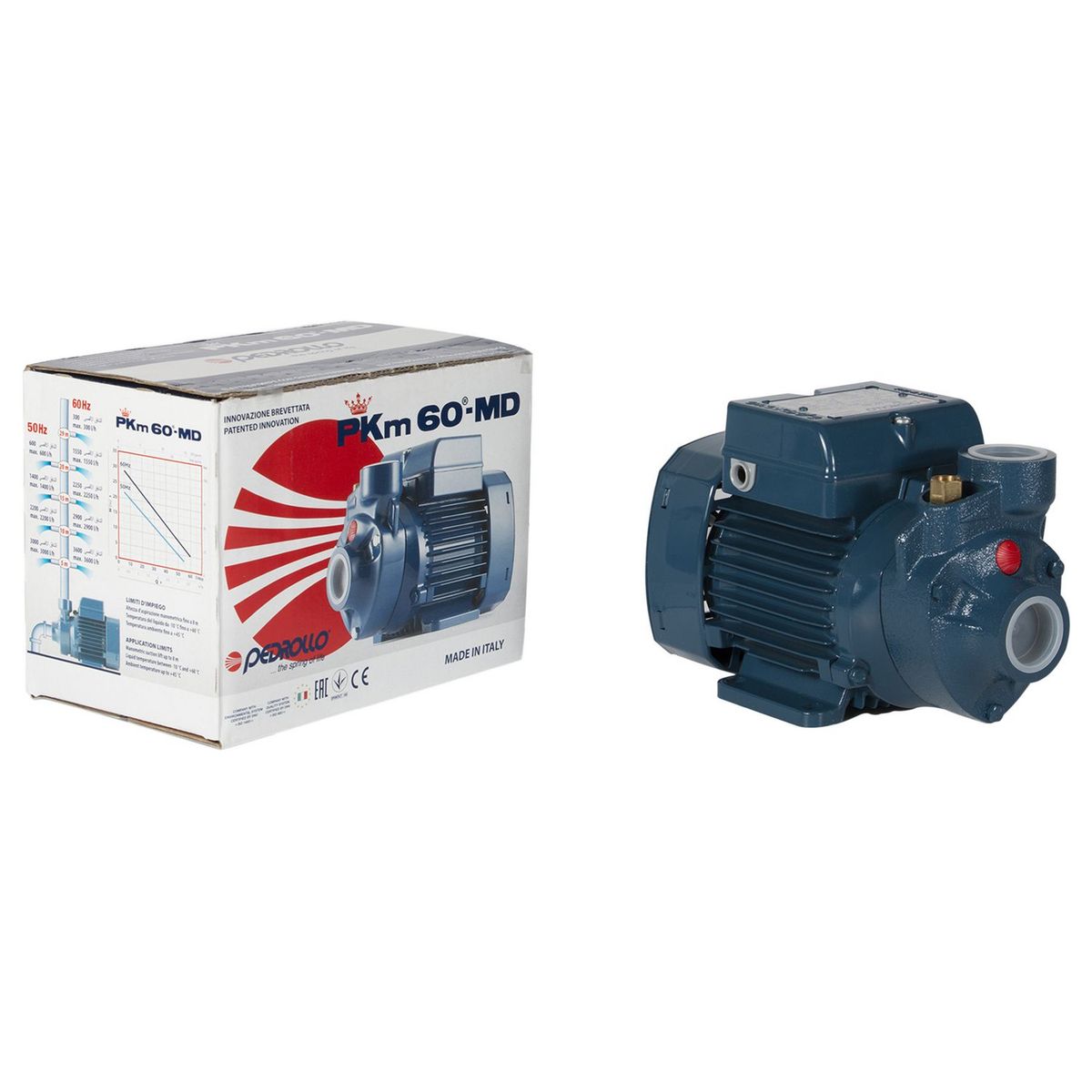 Pedrollo - Bomba Periférica Eléctrica 1/2 HP 60 l/min