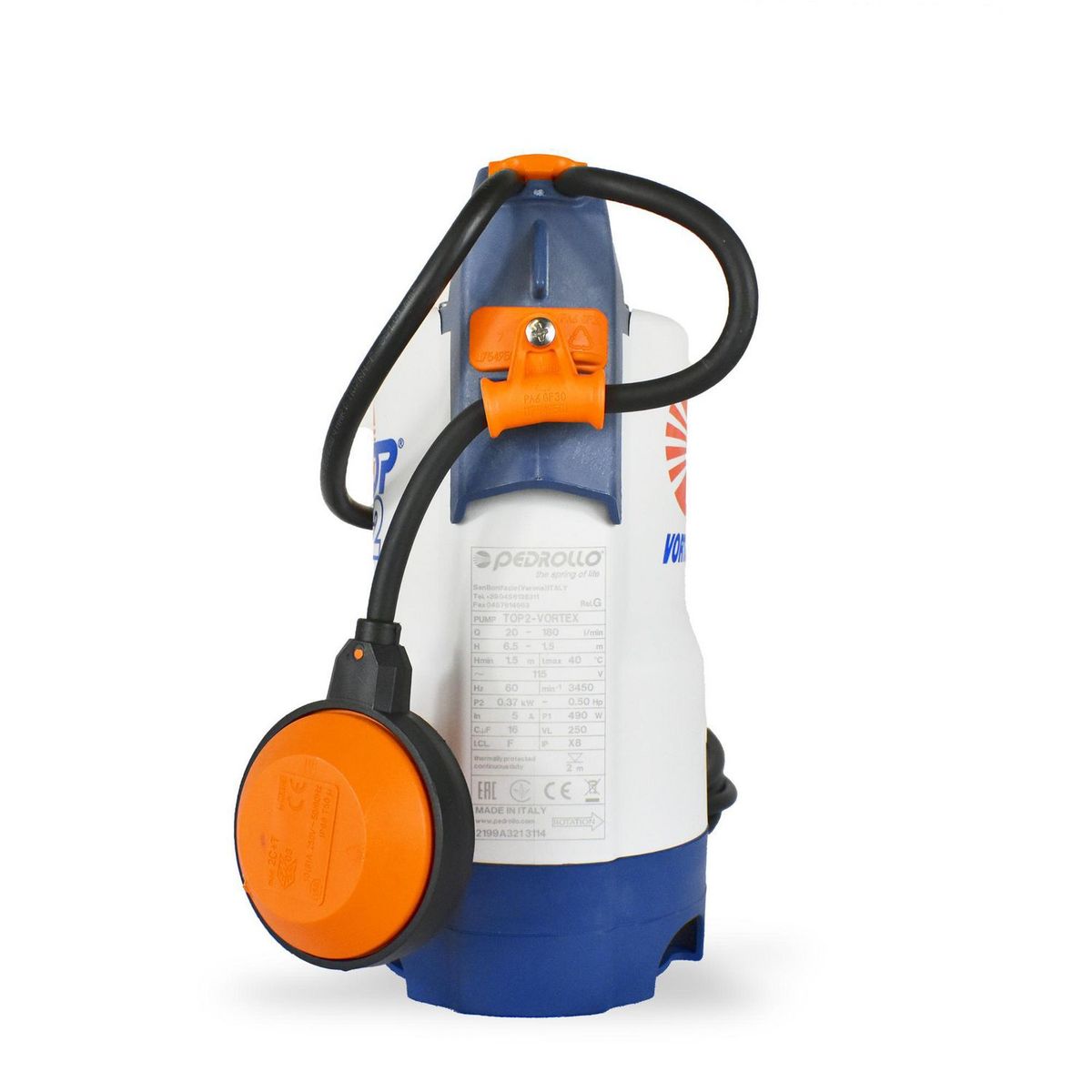 Bomba Sumergible Eléctrica 1/2 HP 180 l/min, marca Pedrollo - Foto 2