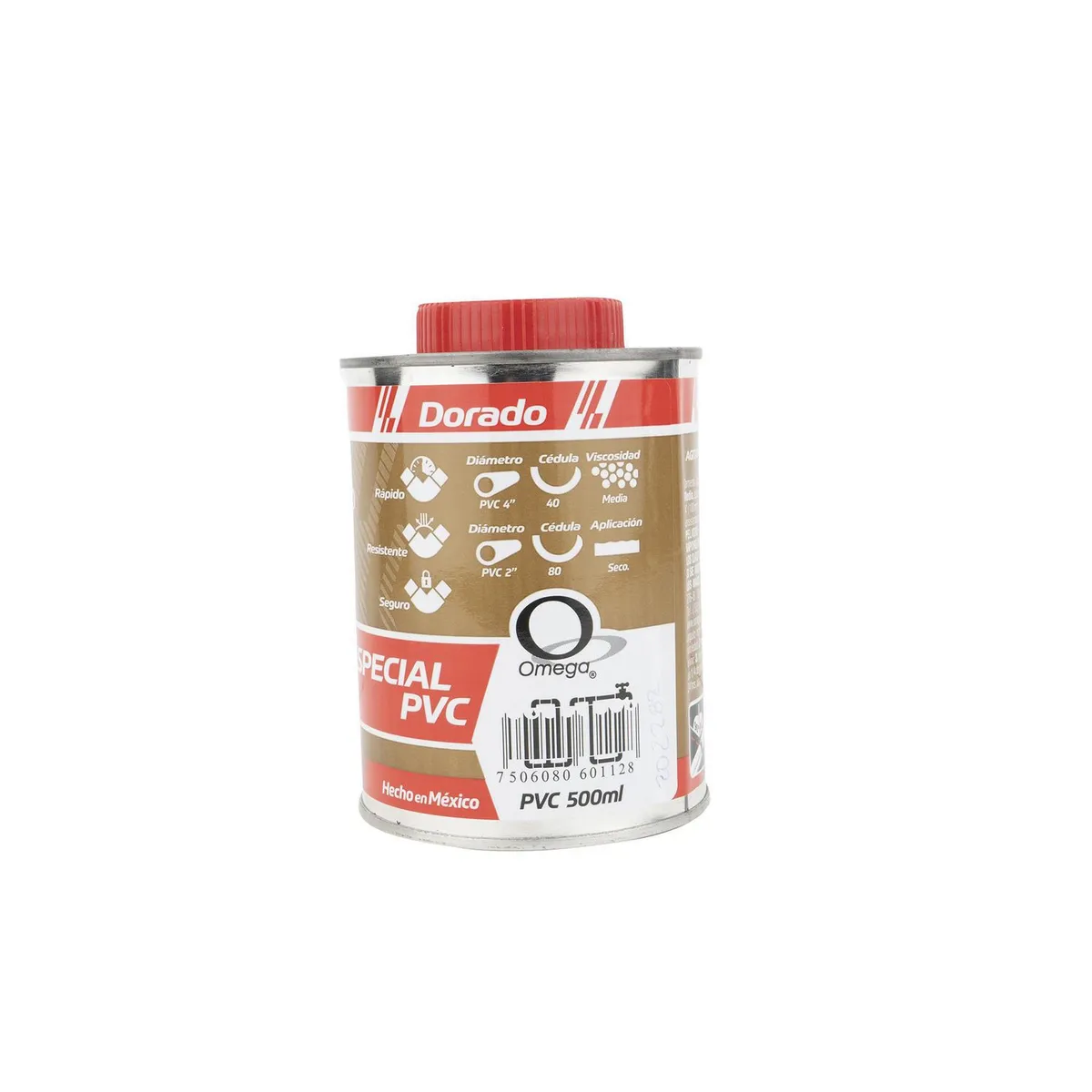 Cemento para pvc omega pitbull dorado bote 500 ml, marca Omega - Foto 2
