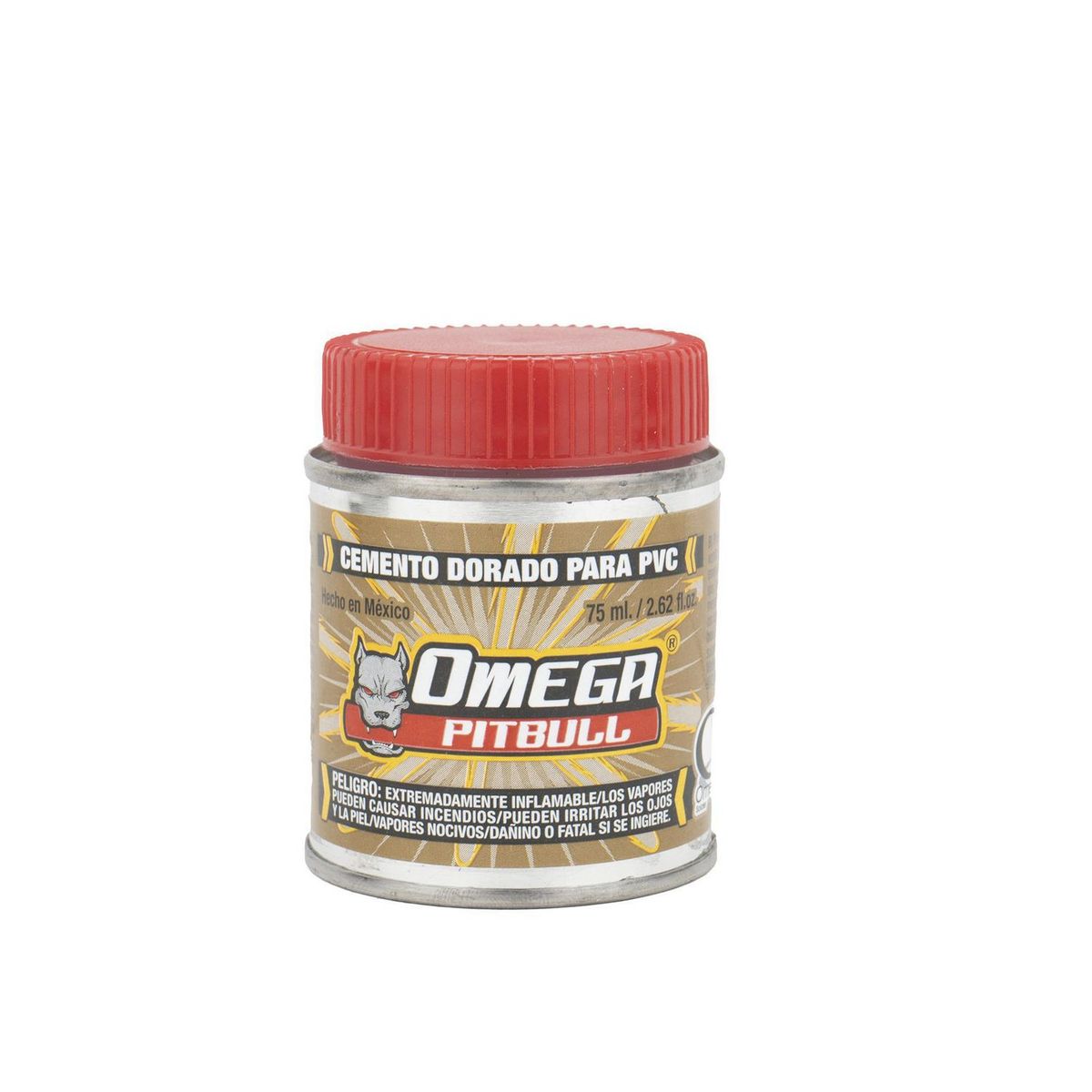 Cemento para pvc omega pitbull dorado bote 75 ml, marca Omega - Foto Principal