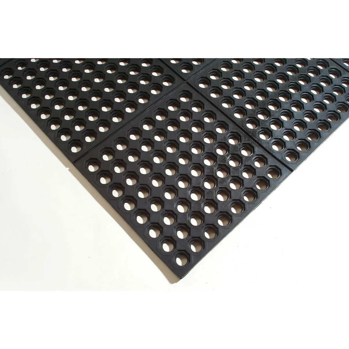 Just Home Collection - Tapete antifatiga modular de 90 x 90 cm Negro