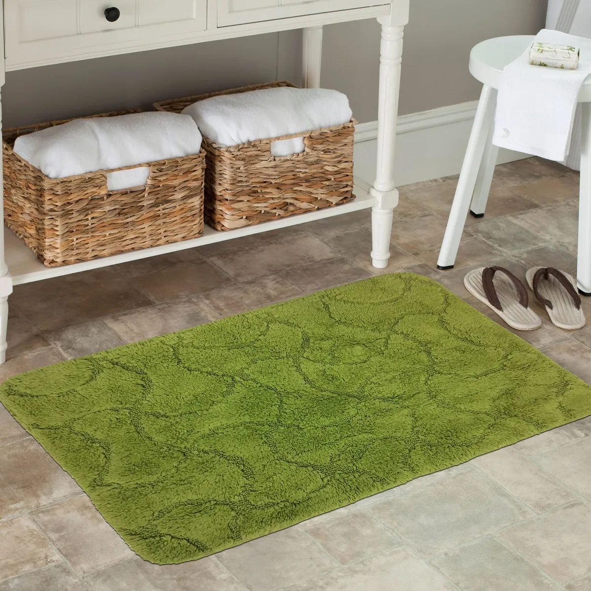 Home Collection - Tapete de baño Chester Carson de 50 x 80 cm Rosa