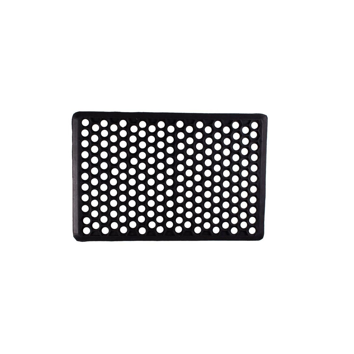 Tapete para entrada de hule multiusos de 40 x 60 cm Negro, marca Just Home Collection - Foto Principal