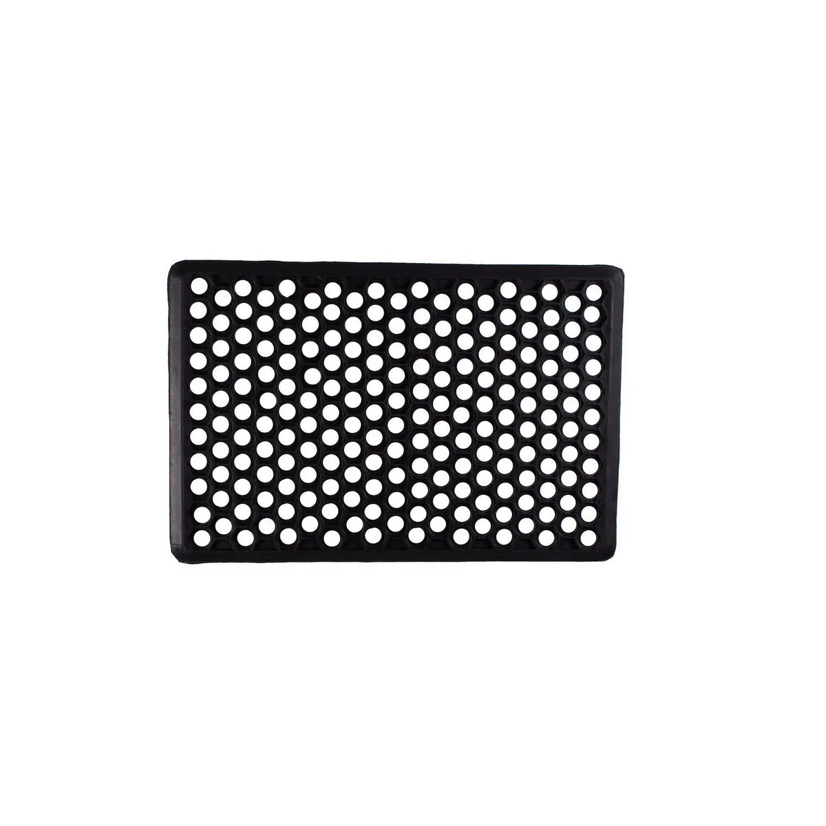 Tapete para entrada de hule multiusos de 40 x 60 cm Negro, marca Just Home Collection - Foto Principal