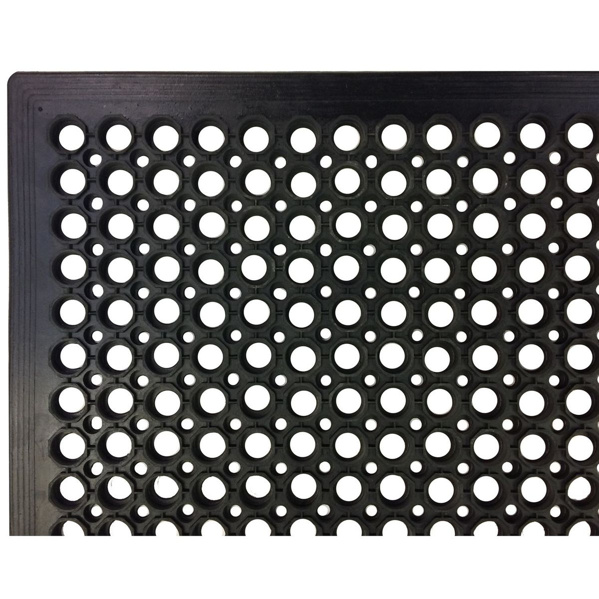 Tapete para entrada de hule multiusos de 40 x 60 cm Negro, marca Just Home Collection - Foto 2