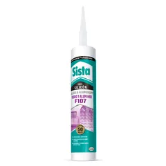 Sista F107 Silicón Vidrio y Aluminio Negro 300 ml