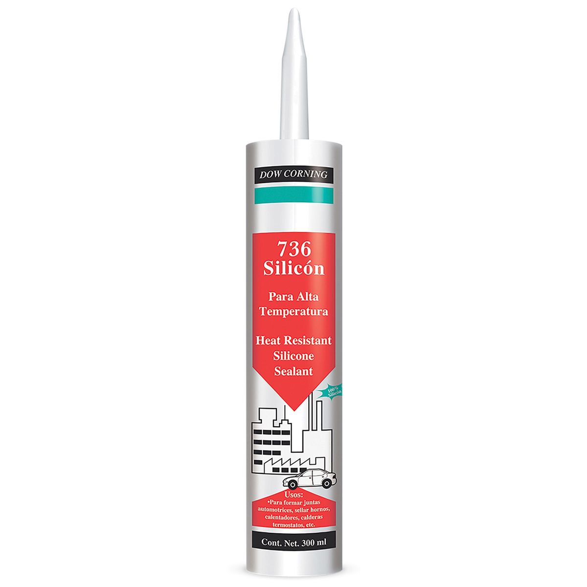 Dow Silicón para Alta Temperatura Rojo 300 ml, marca Sista - Foto Principal