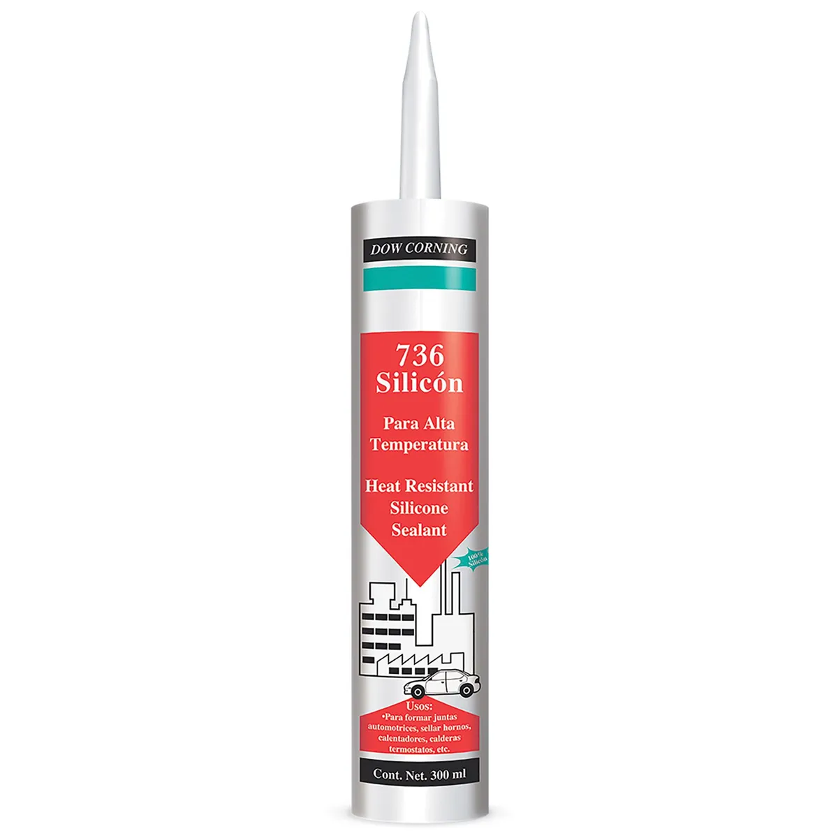 Dow Silicón para Alta Temperatura Rojo 300 ml, marca Sista - Foto Principal