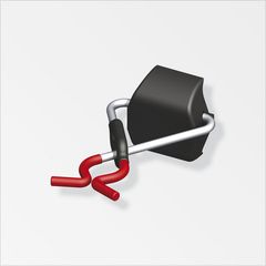 Soporte utensilios "X-star" rojo para riel