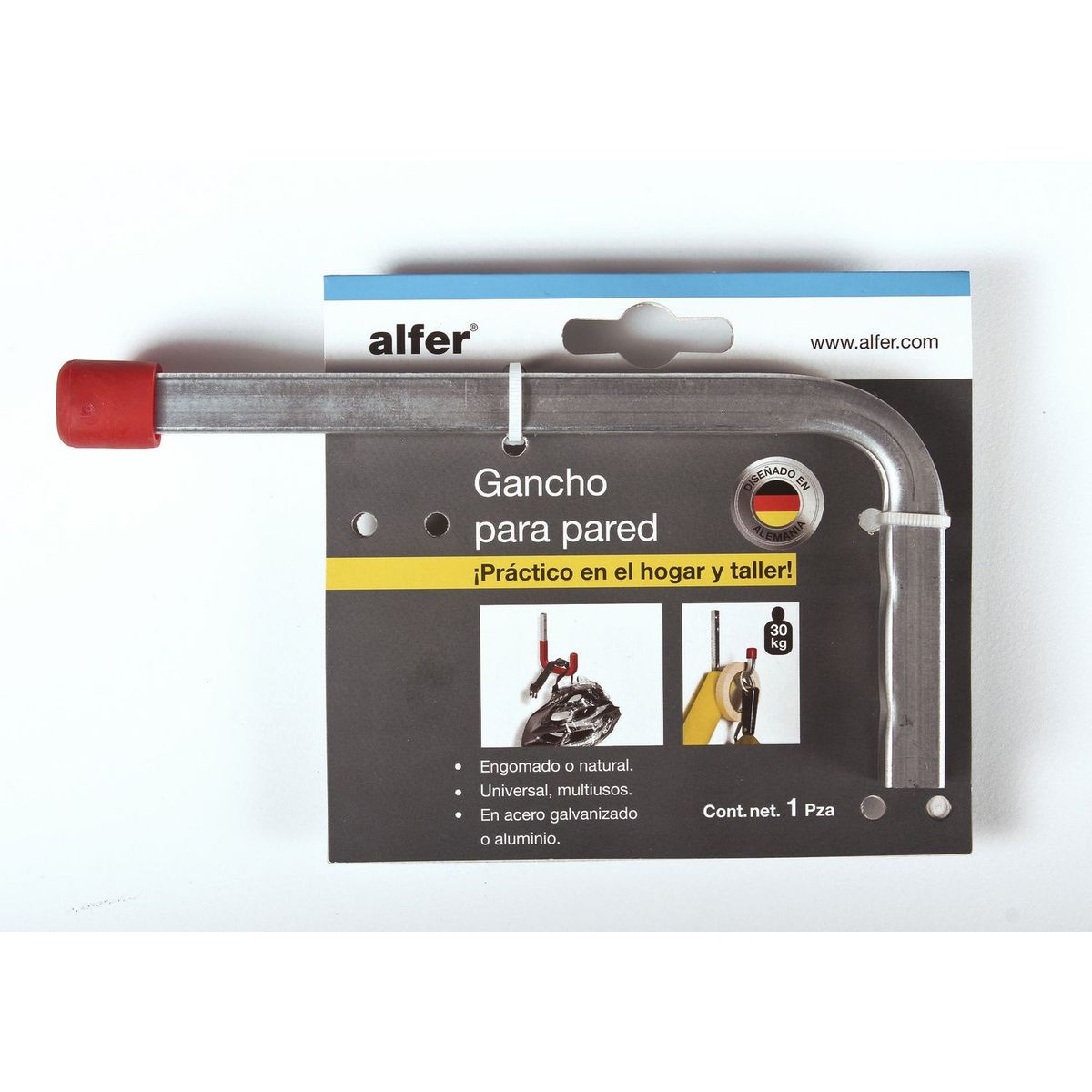 Gancho "I" p/pared de acero 175 x 80 mm, marca HAAKE - Foto 2