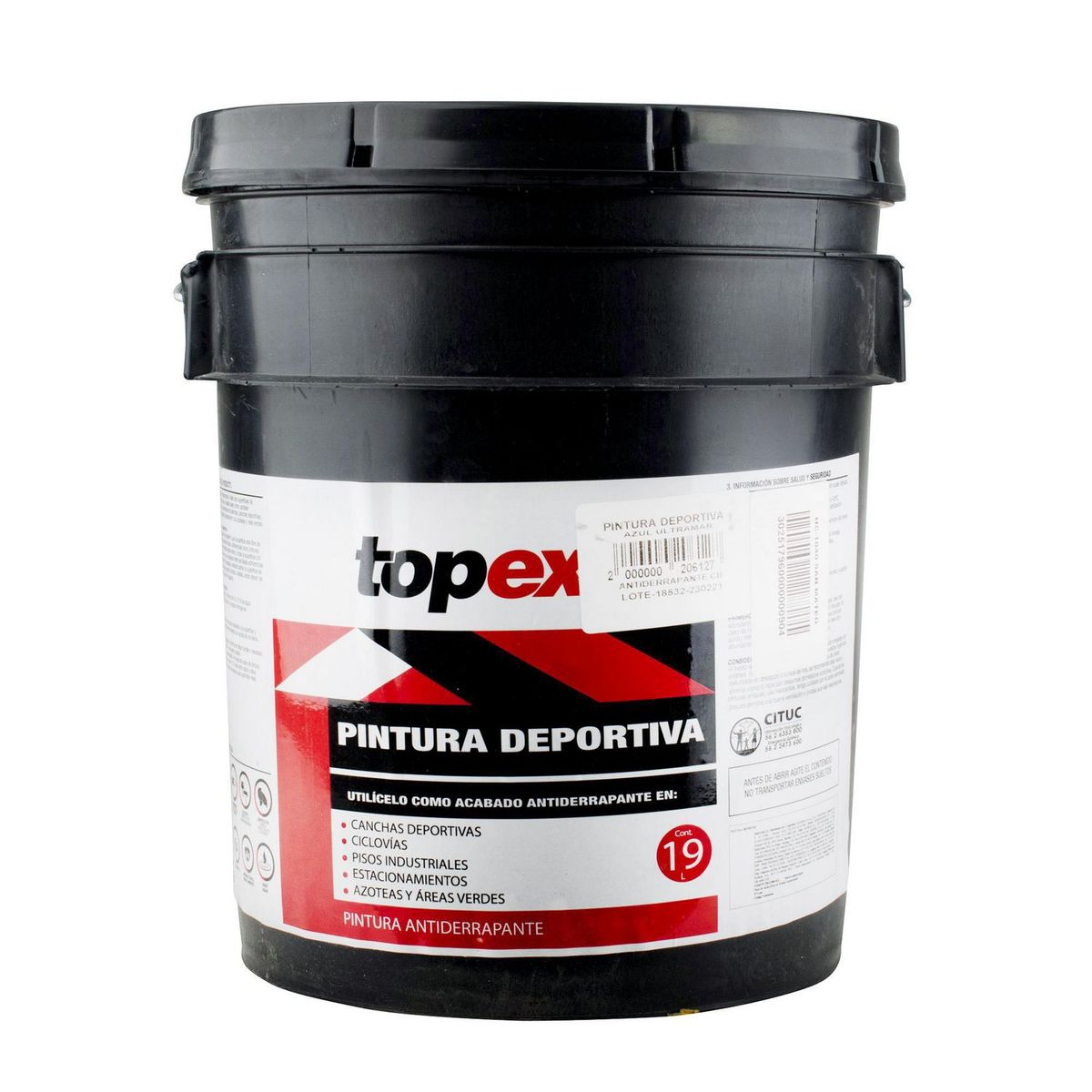 Topex - Pintura deportiva antiderrapante 19 L azul
