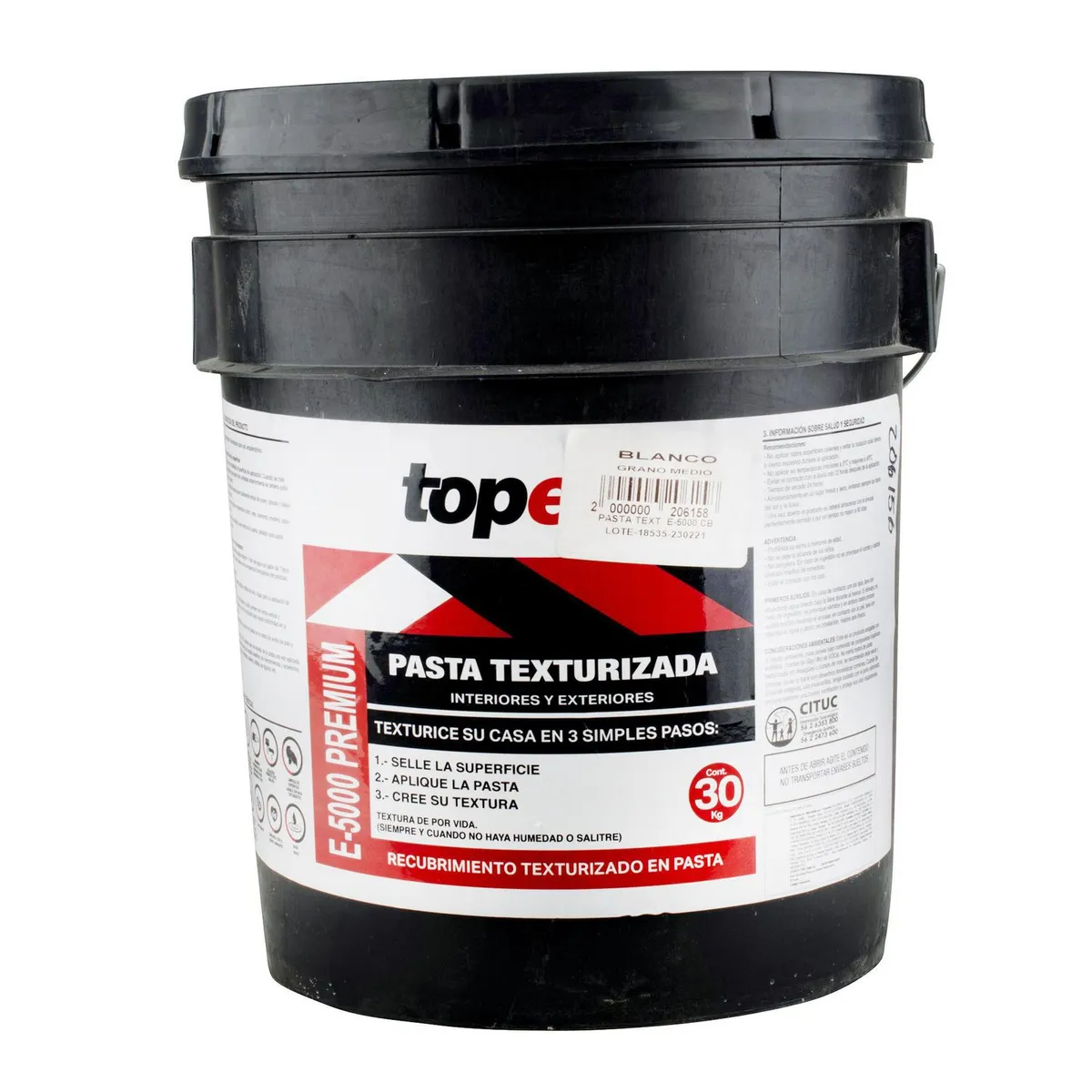 Topex - Pasta e-5000 grano mediano 30 kg blanco