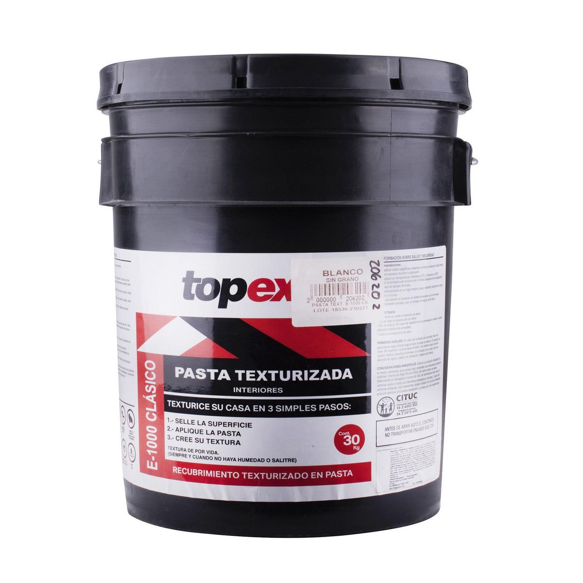 Topex - Pasta e-1000 sin grano 30 kg blanco