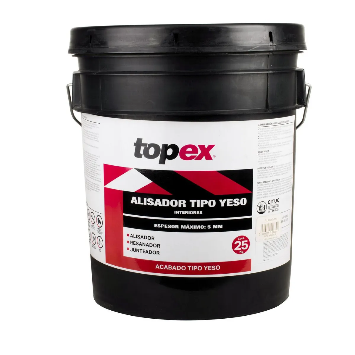 Alisador acabado yeso 25 kg, marca Topex - Foto Principal