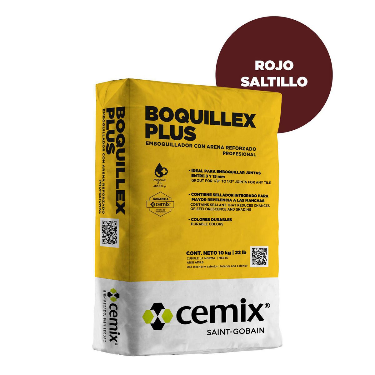 Boquilla con arena rojo 10 kg, marca Cemix - Foto Principal