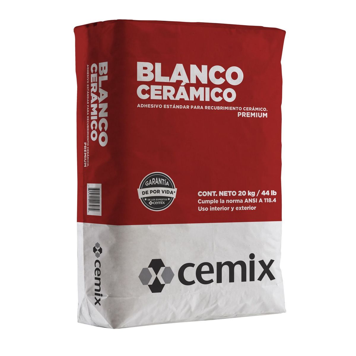 Cemix - Adhesivo cerámico blanco 20 kg