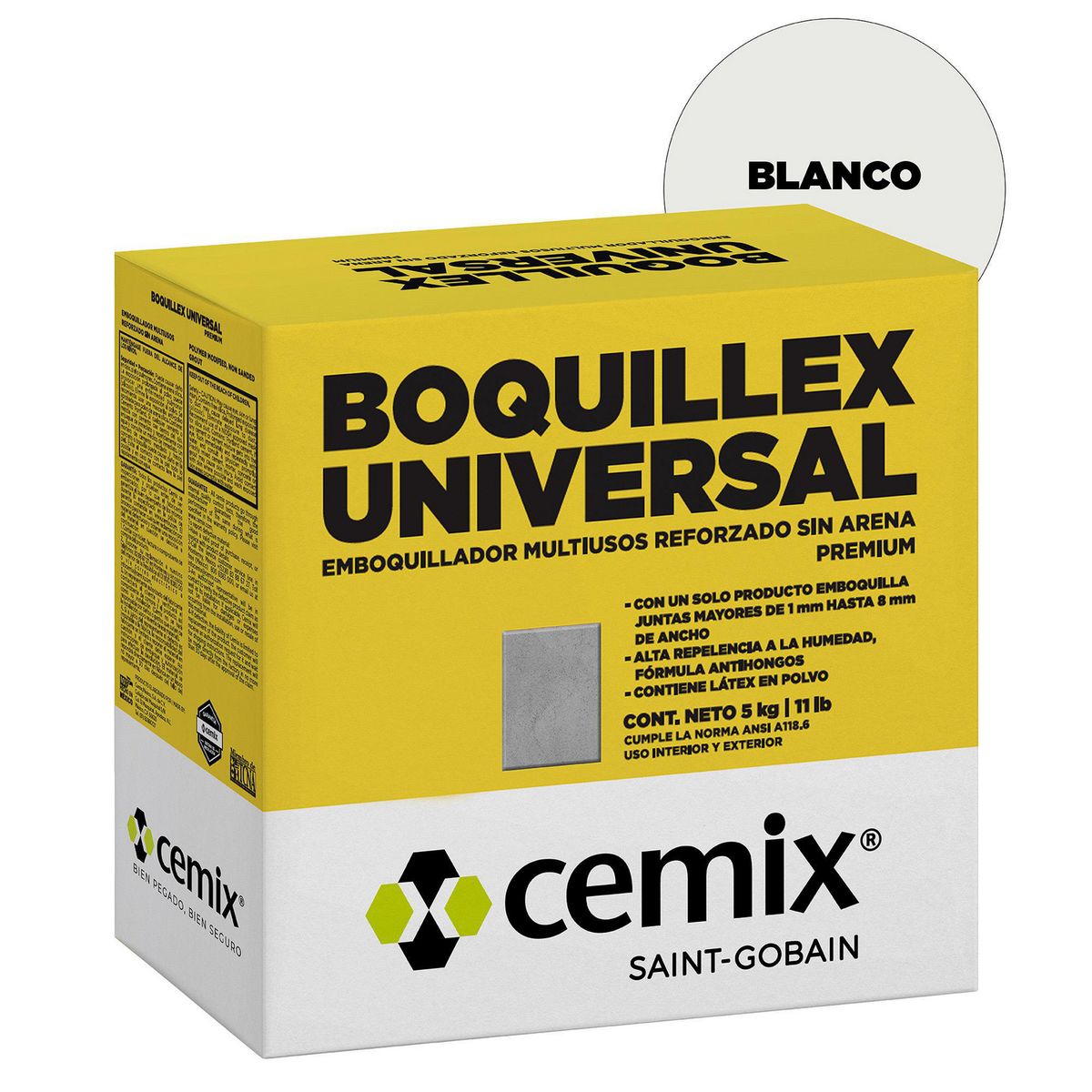 Cemix - Boquilla sin arena blanco 5 kg