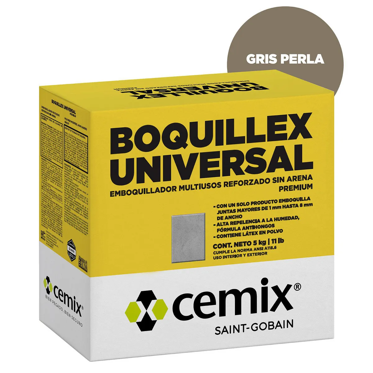 Boquilla Cemix Sin Arena 5 kg Gris, marca Cemix - Foto Principal