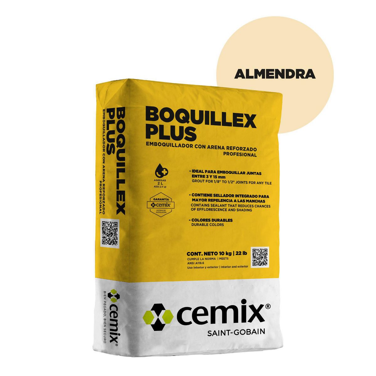Boquilla con arena almendra 10 kg, marca Cemix - Foto Principal