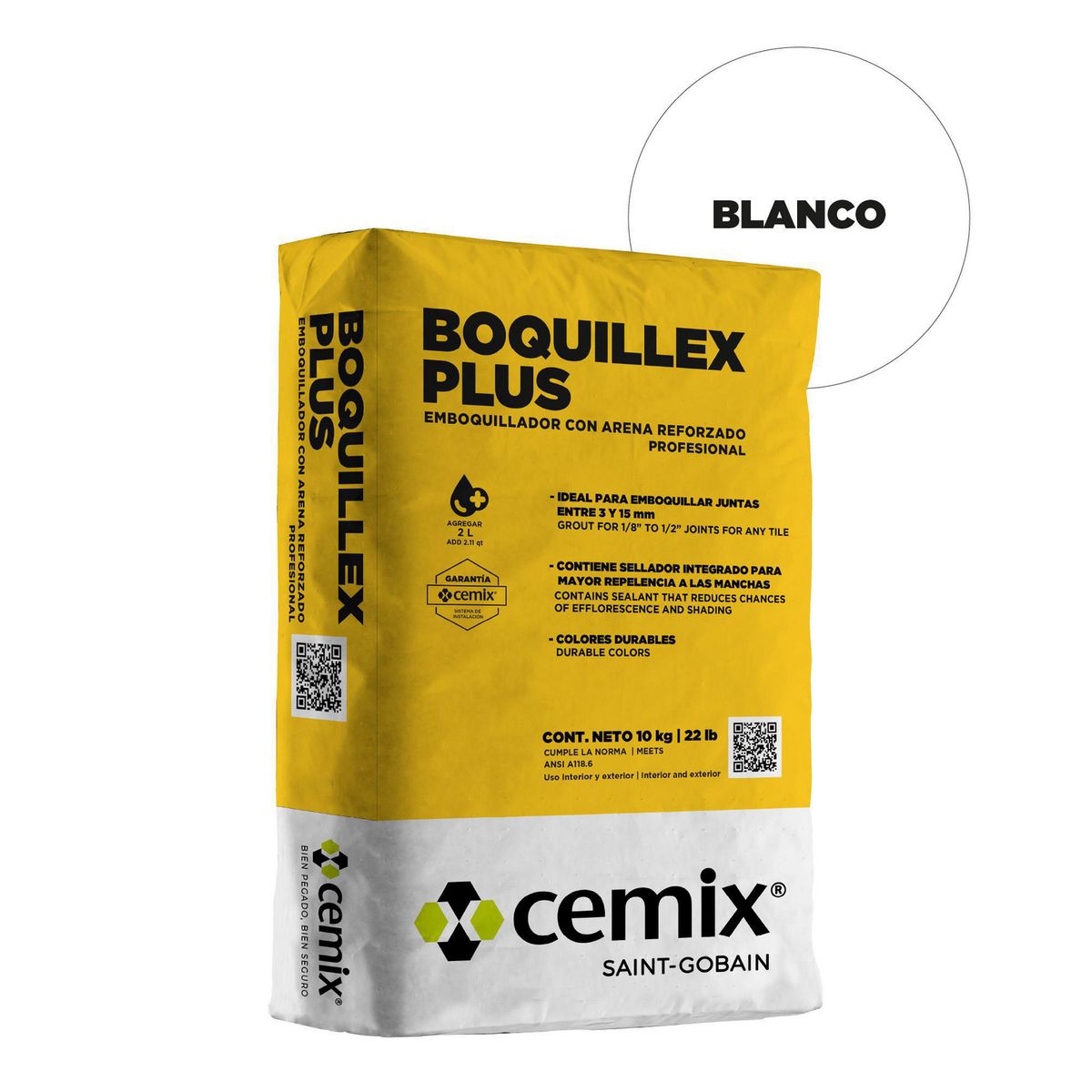 Boquilla con arena blanco 10 kg, marca Cemix - Foto Principal