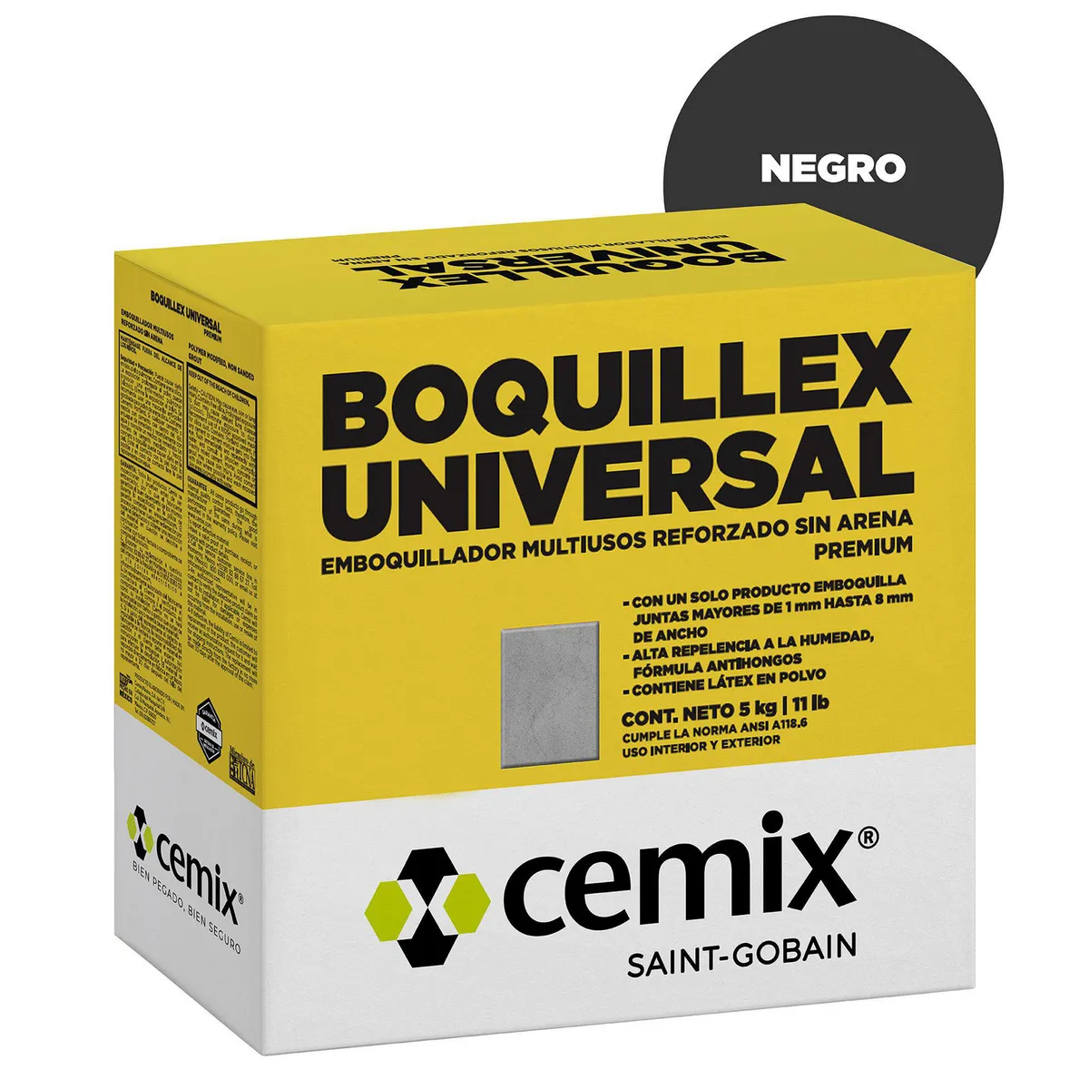 Cemix - Boquilla sin Arena 5 kg Negro