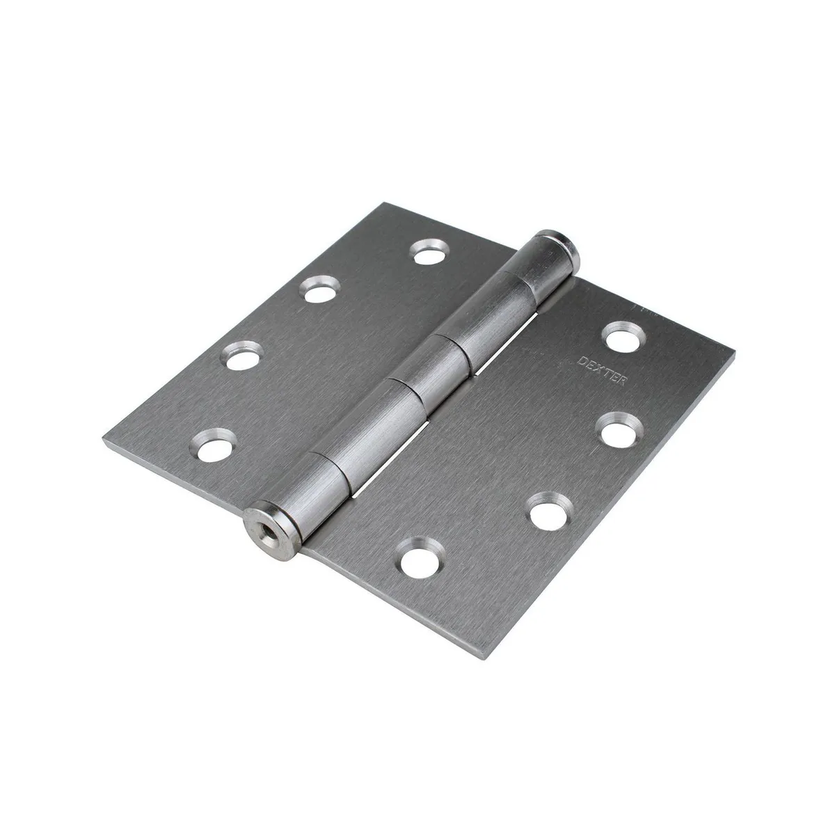 Bisagra 4.5" x 4.5" 3.3 mm cromo satín con tornillo, marca Dexter - Foto 2