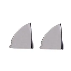Clip para vidrio templado con tornillo níquel satin 2 piezas