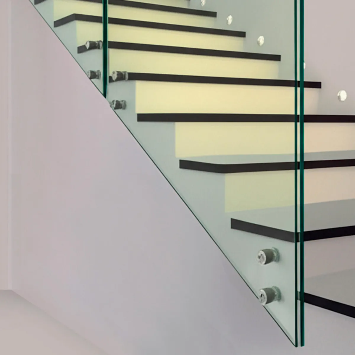 Dexter - Herraje de sujeción para vidrio templado 22 x 25 mm