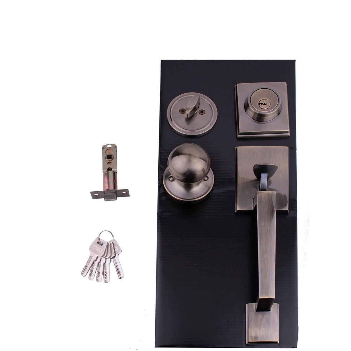 Dexter - Cerradura Boston Cilindro Mariposa Latón Antiguo