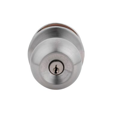 Cerradura Perilla Tubular con Llave Acero Inox.B. Pack