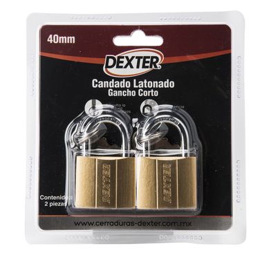 Candado Latonado 40 mm 2 Piezas