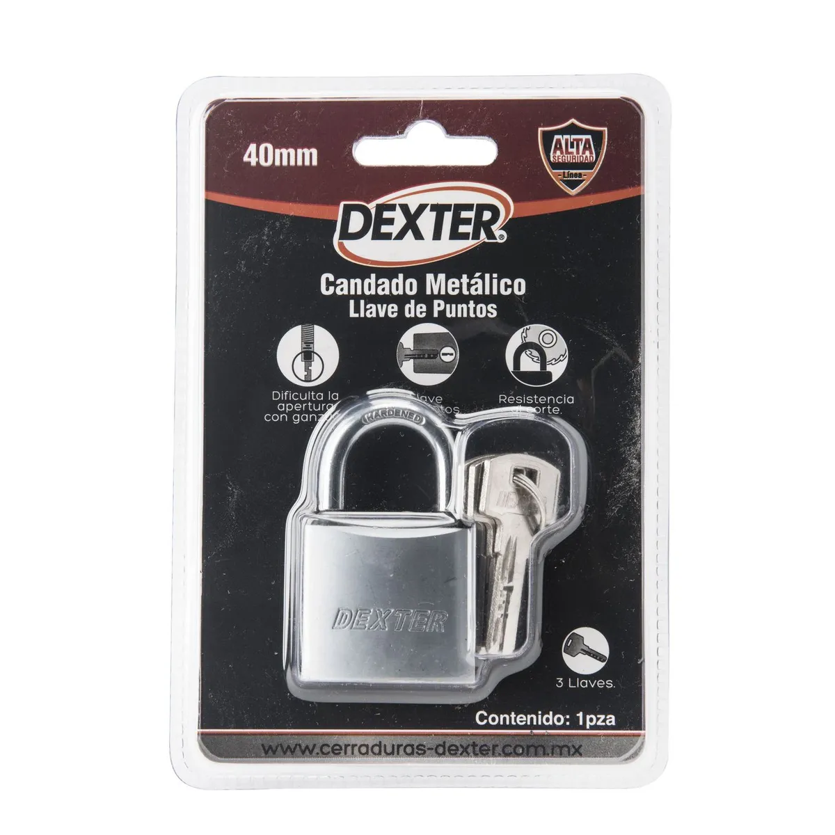 Candado Metálico 40 mm, marca Dexter - Foto Principal