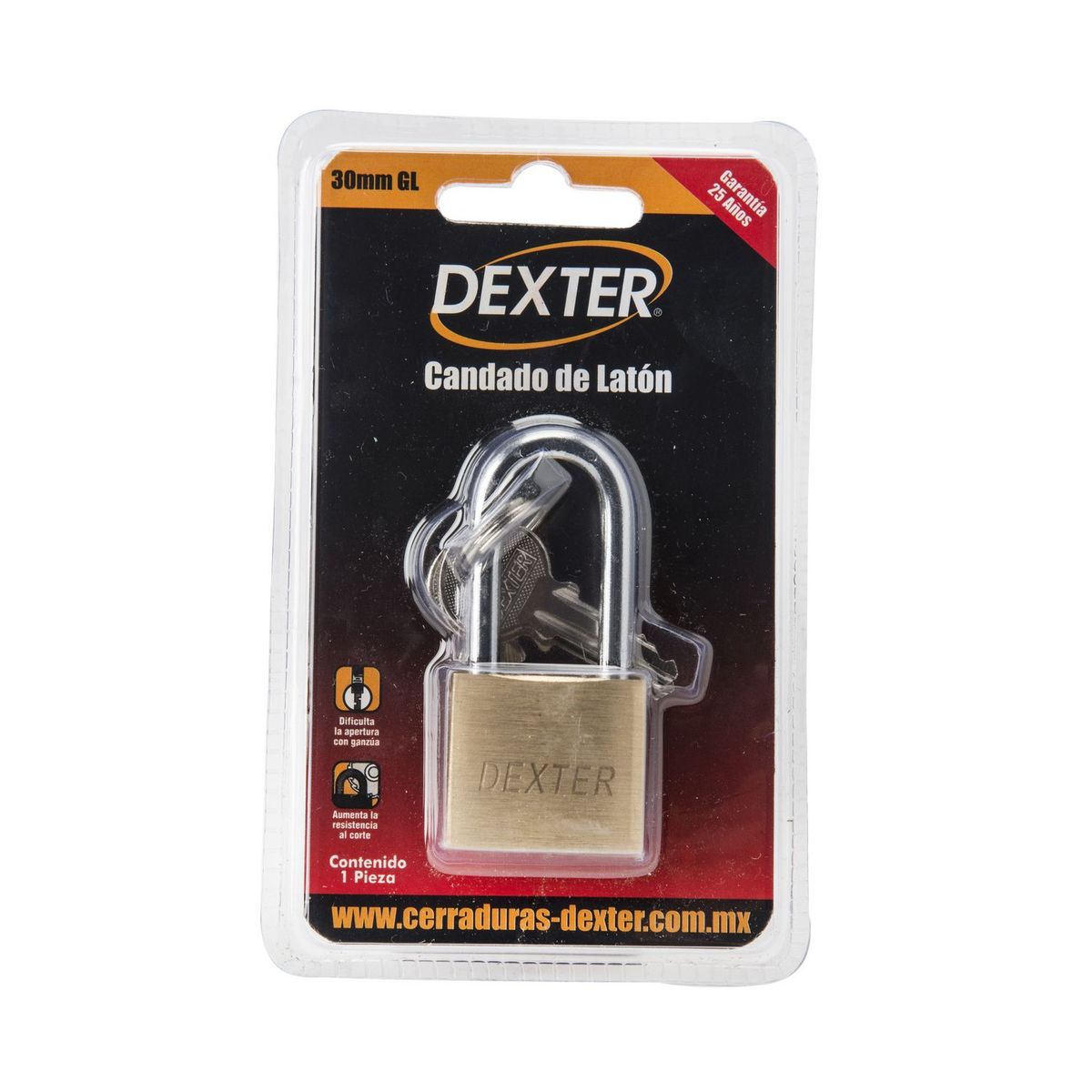 Candado Latón 30 mm, marca Dexter - Foto Principal
