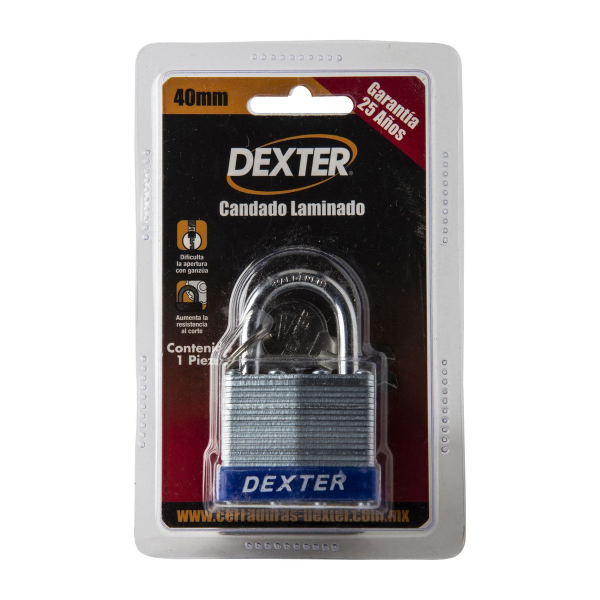 Dexter - Candado Laminado 40 mm