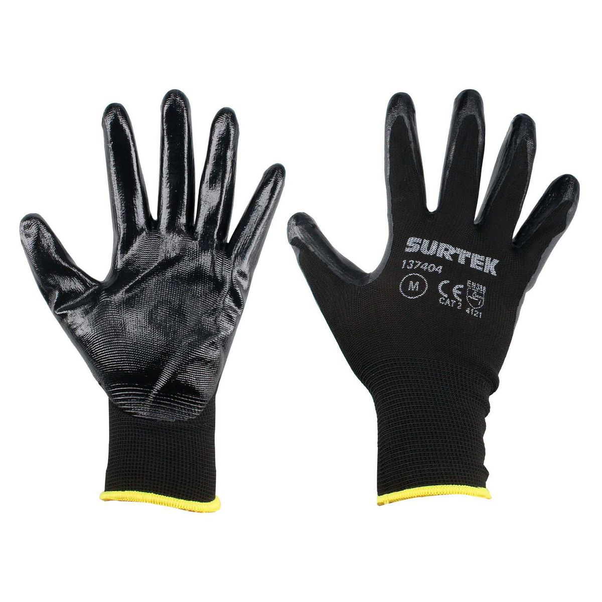 Surtek - Guante de nylon c/recubrimiento nitrilo T-M