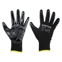Guante de nylon c/recubrimiento nitrilo T-M