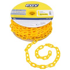 Cadena plástica 6 mm x 1/4" 25 m 40 kg amarilla