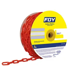 Cadena plástica 6mm x 1/4" 25 m 40 kg roja
