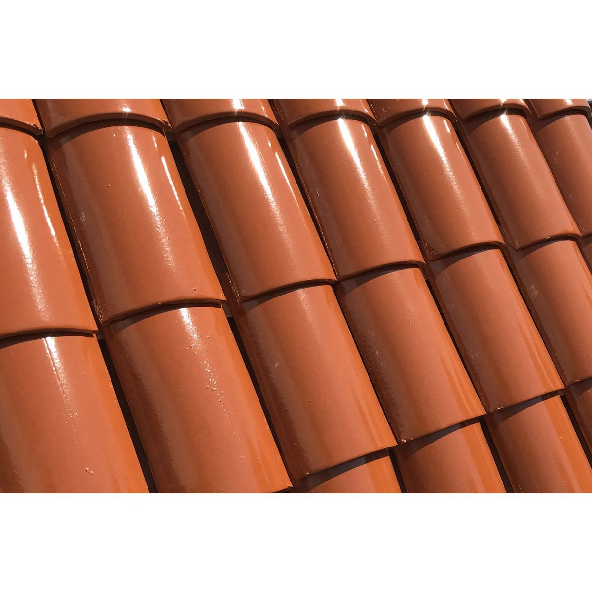 Teja de Barro Media Caña de 30 x 15 cm Naranja, marca L. Mecanizada - Foto Principal