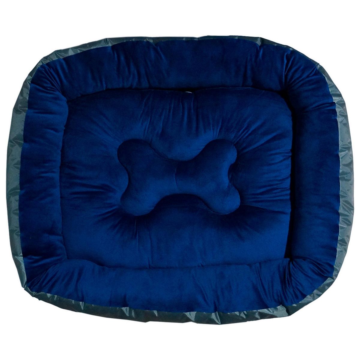Pileso Pet - Cama cuna cojín desmontable 73 x 97 cm azul gris