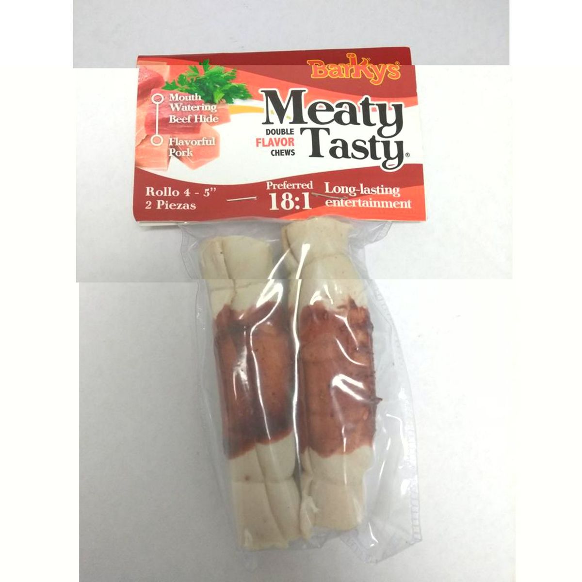 Rollo para perro carne natural 2 packs, marca Barkys - Foto Principal