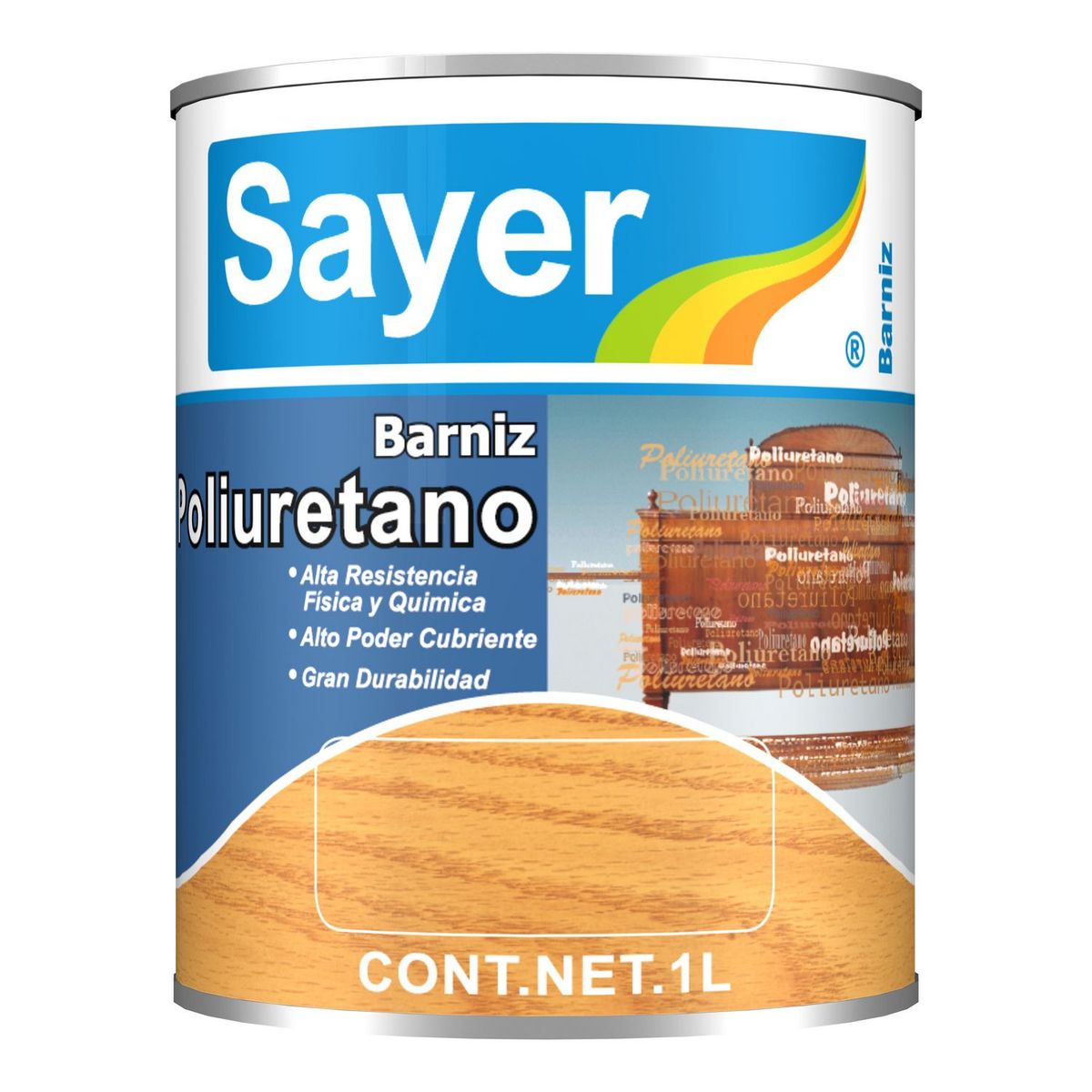Barniz poliuretano interior Uresayer 1 L mate, marca Sayerlack - Foto Principal