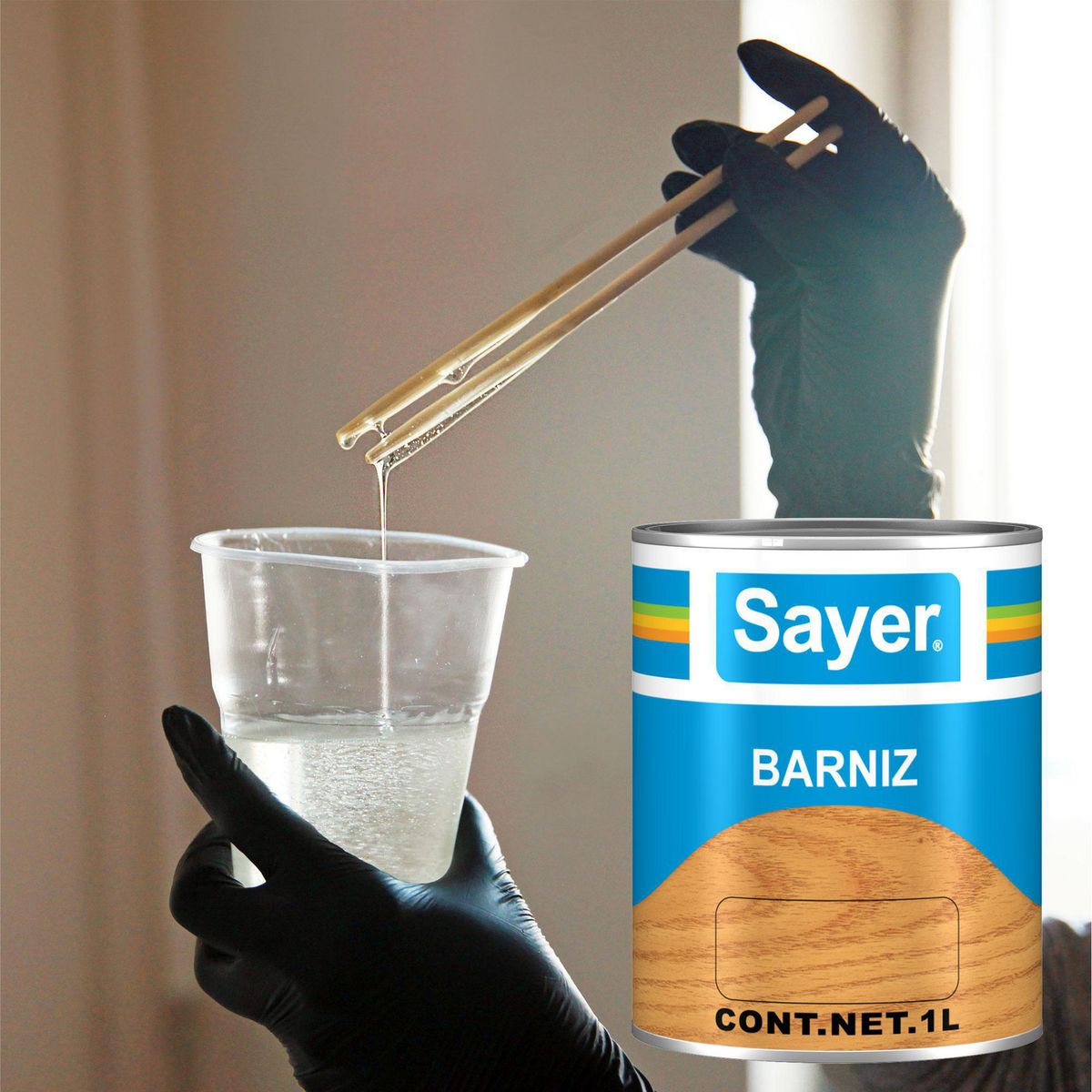 Resina Epóxica 1 L, marca Sayerlack - Foto 2