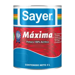 Pintura Acrílica Máxima Blanco Directo 4L