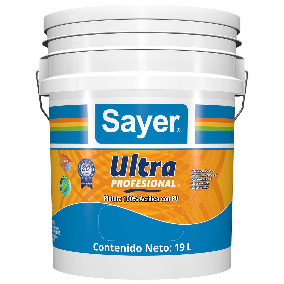Sayerlack - Pintura Acrilica Ultra Satinada Blanco.