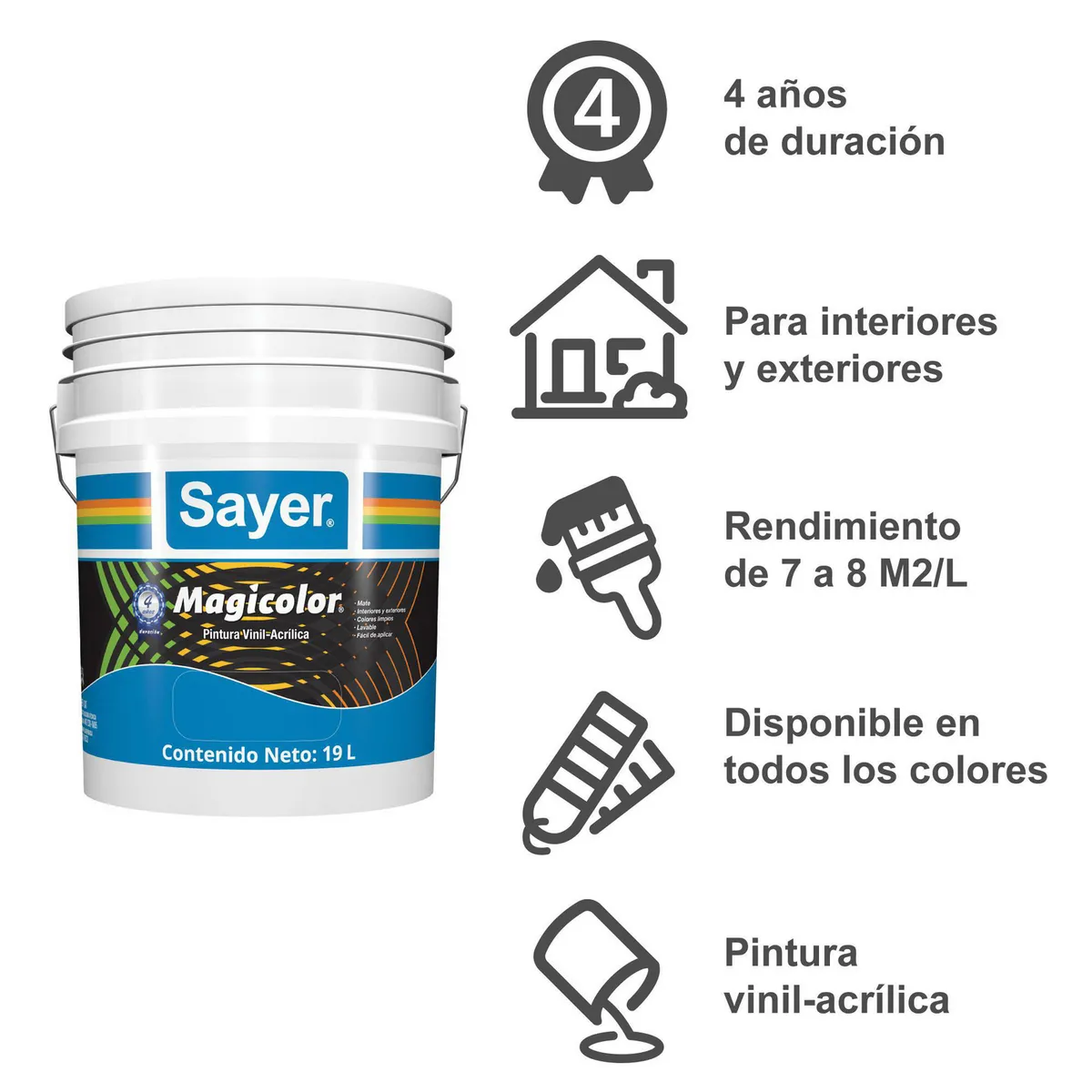 Sayerlack - Pintura Vinílica Magicolor Blanco