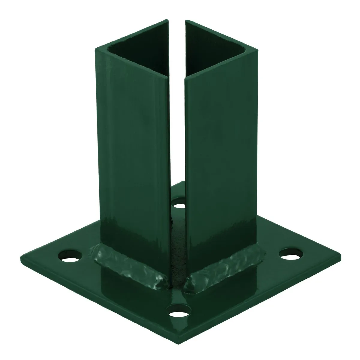 Base verde para poste de 2", marca Mallalux - Foto Principal