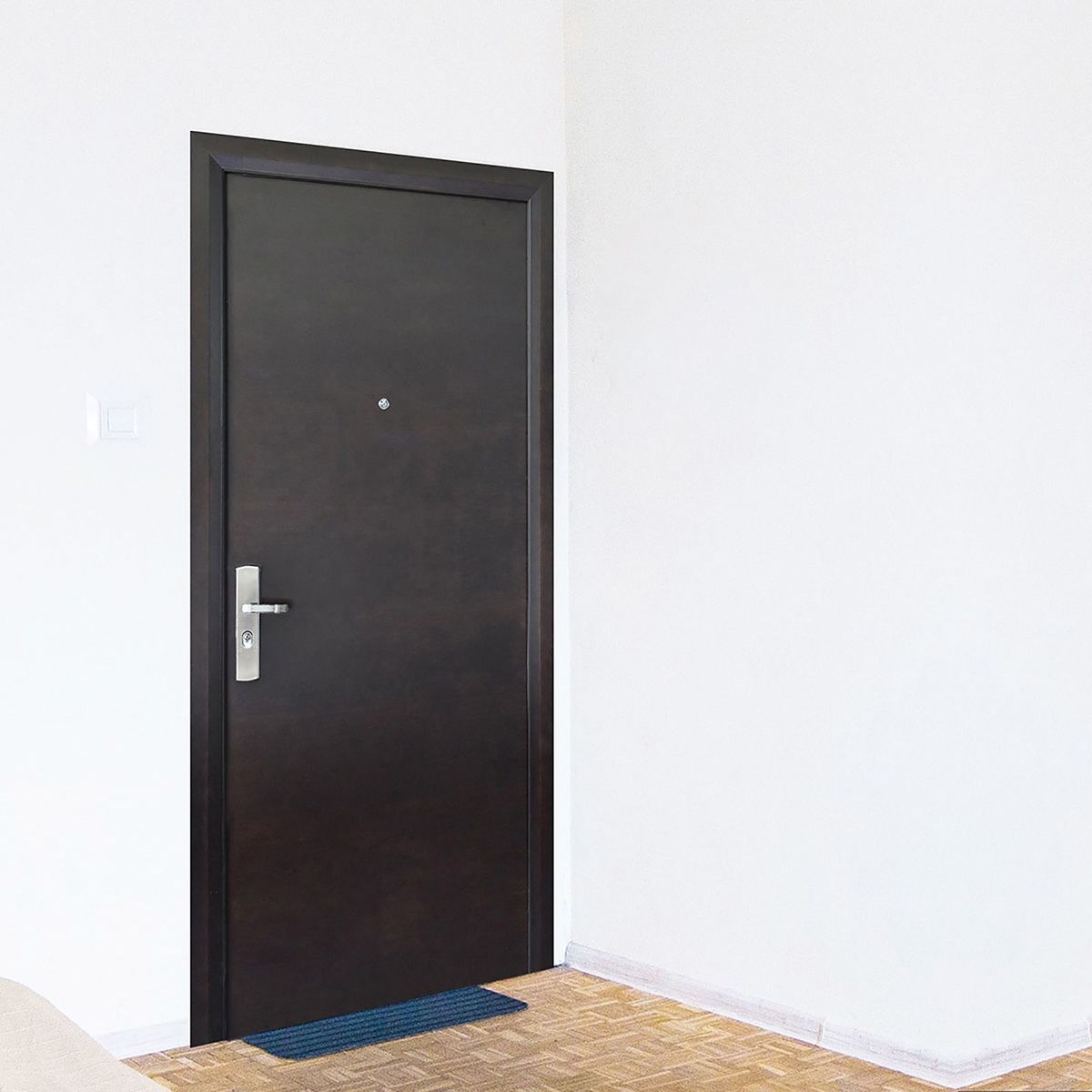 Puerta Seguridad Simple Nogal Derecha 96 x 215 cm, marca Serv Hogar - Foto 2