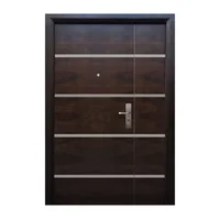 Puerta seguridad Firenze nogal con fijo izquierda 130 x 213 cm
