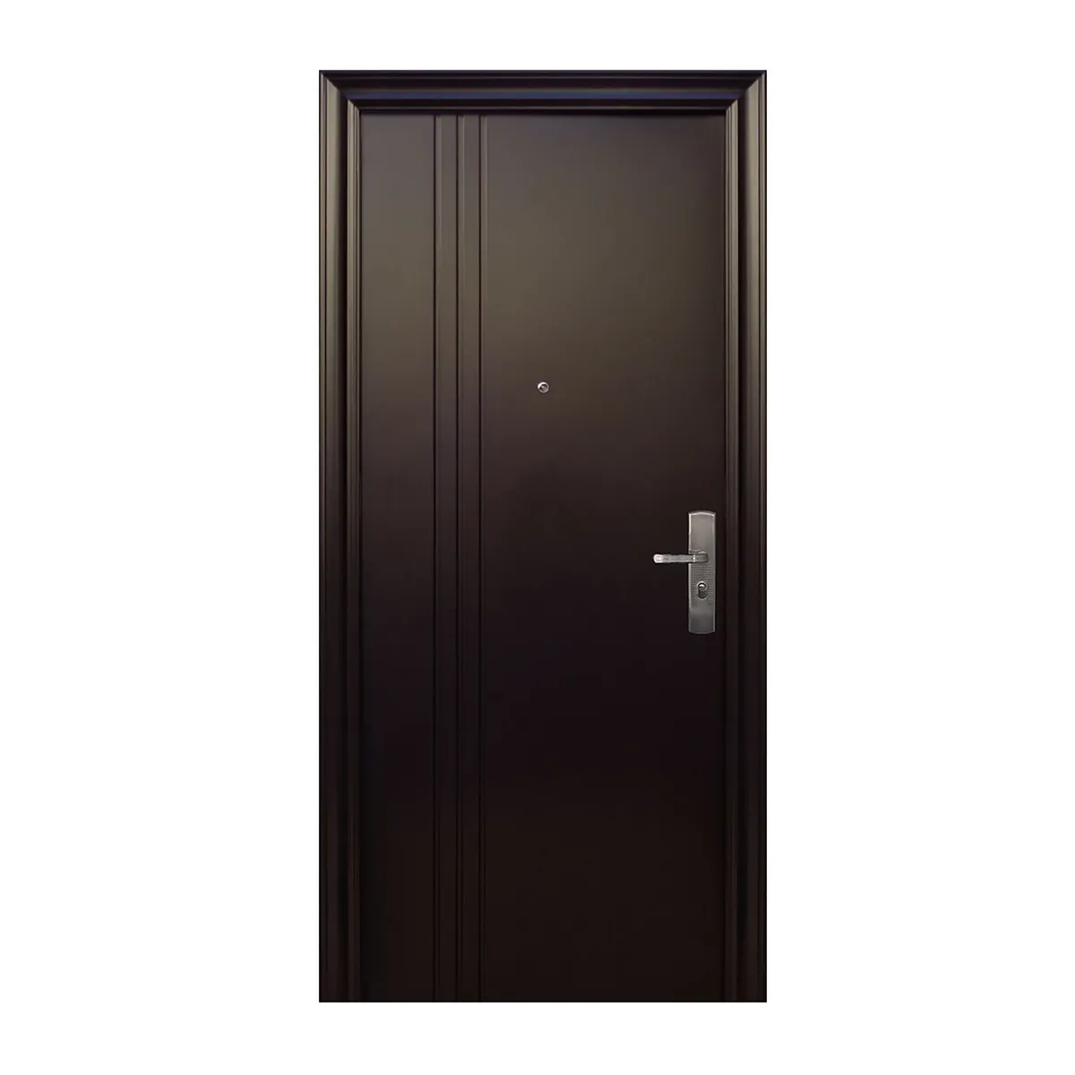 XE - Puerta de Seguridad 3 Líneas Chocolate Izquierda 95 x 213 cm